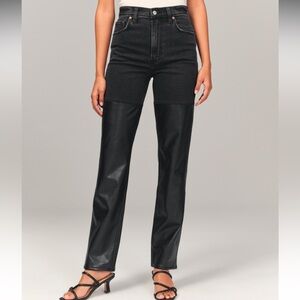 Abercrombie Denim and Leather Pants